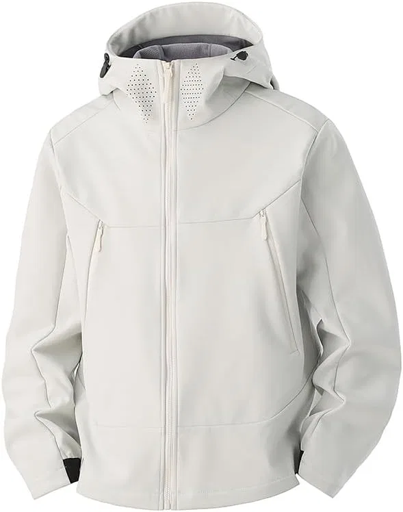 Куртка софтшелл мужская, водонепроницаемая, White