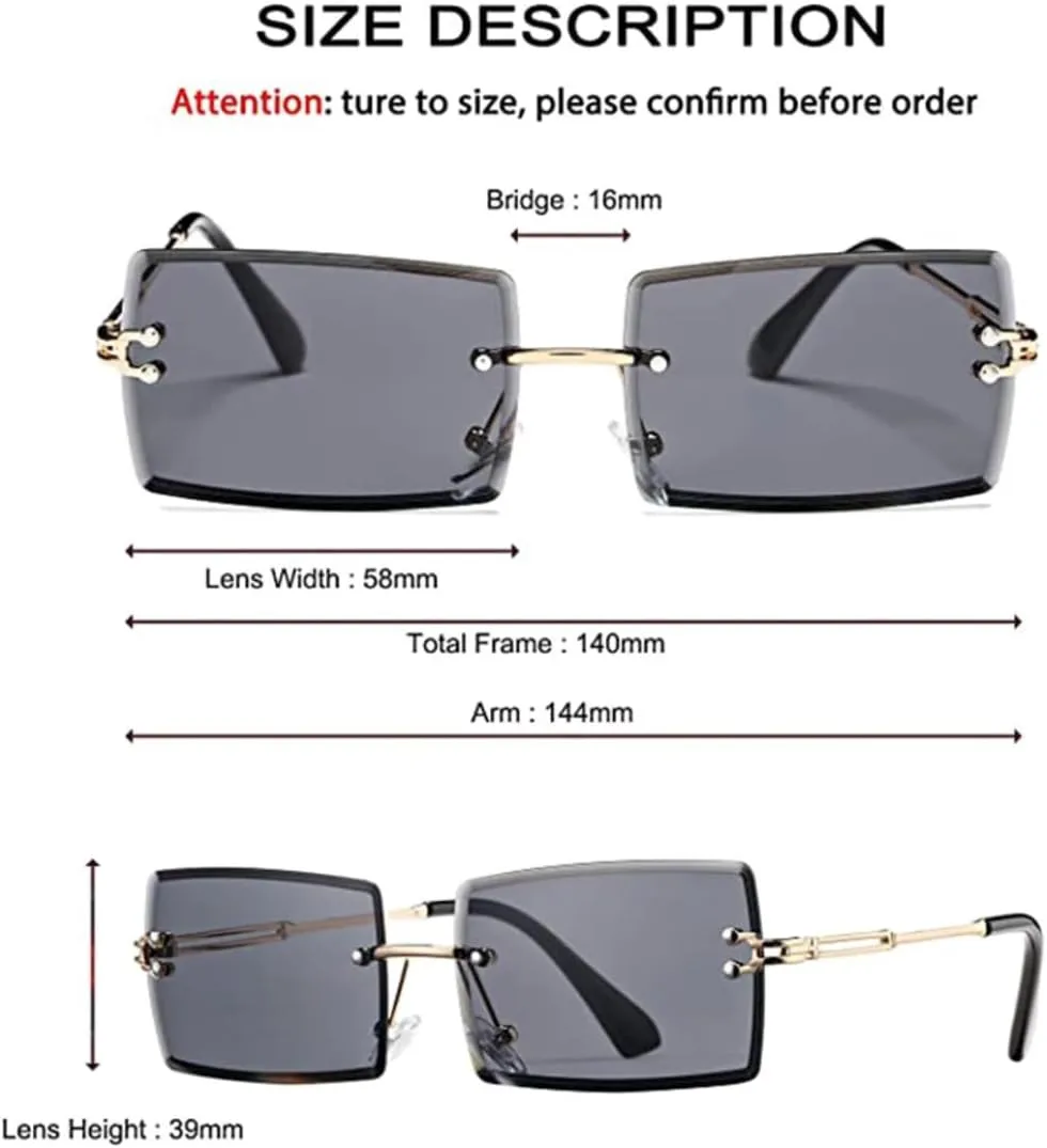 

Солнцезащитные очки с защитой от УФ-излучения UV400 | Без оправы, цветные линзы | для женщин и мужчин, для занятий спортом на открытом воздухе и вождения DSVIGF, 06