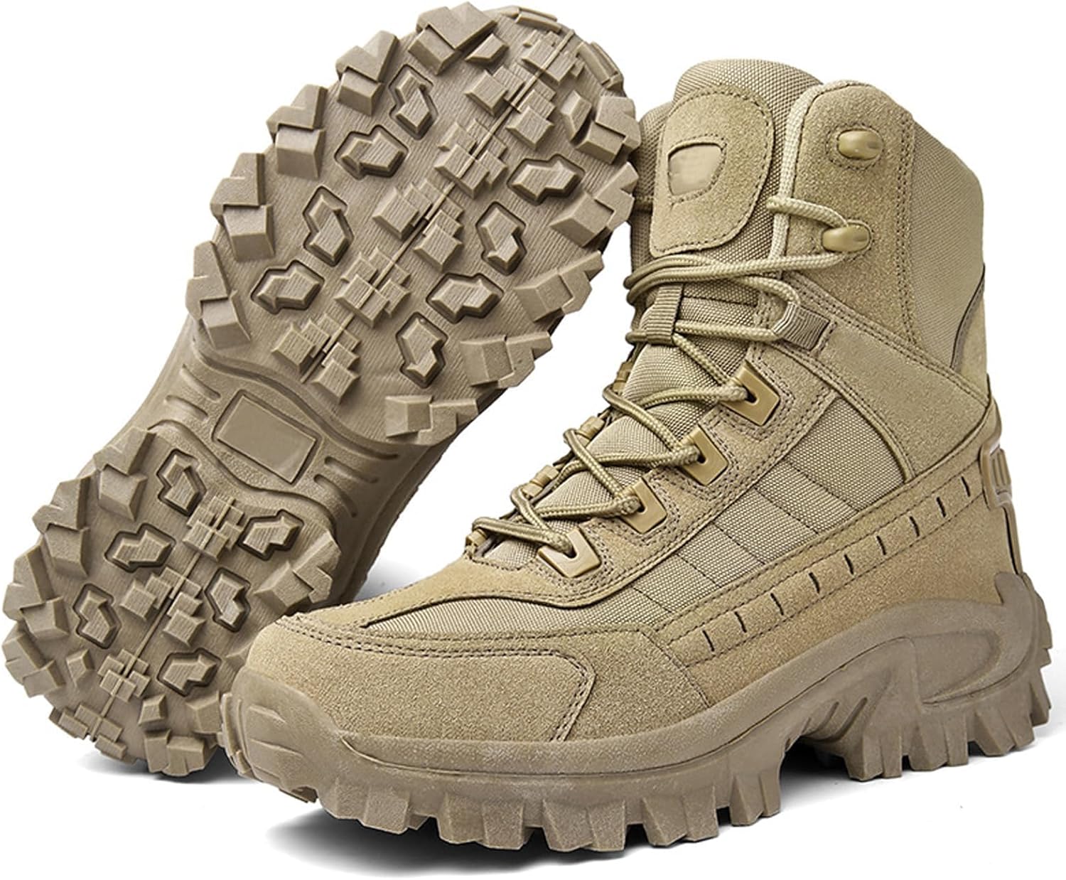 

Мужские ортопедические защитные ботинки, легкие тактические ботинки, водонепроницаемые, против вывихов, с легкой фиксацией, для походов Generic, хаки