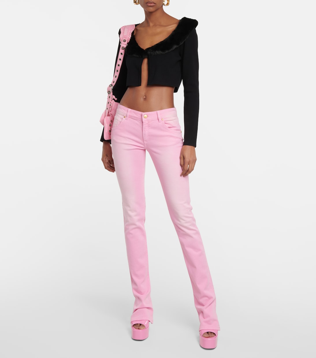 Босоножки на платформе из лакированной кожи Tatiana Paris Texas, Flamingo — фото 2