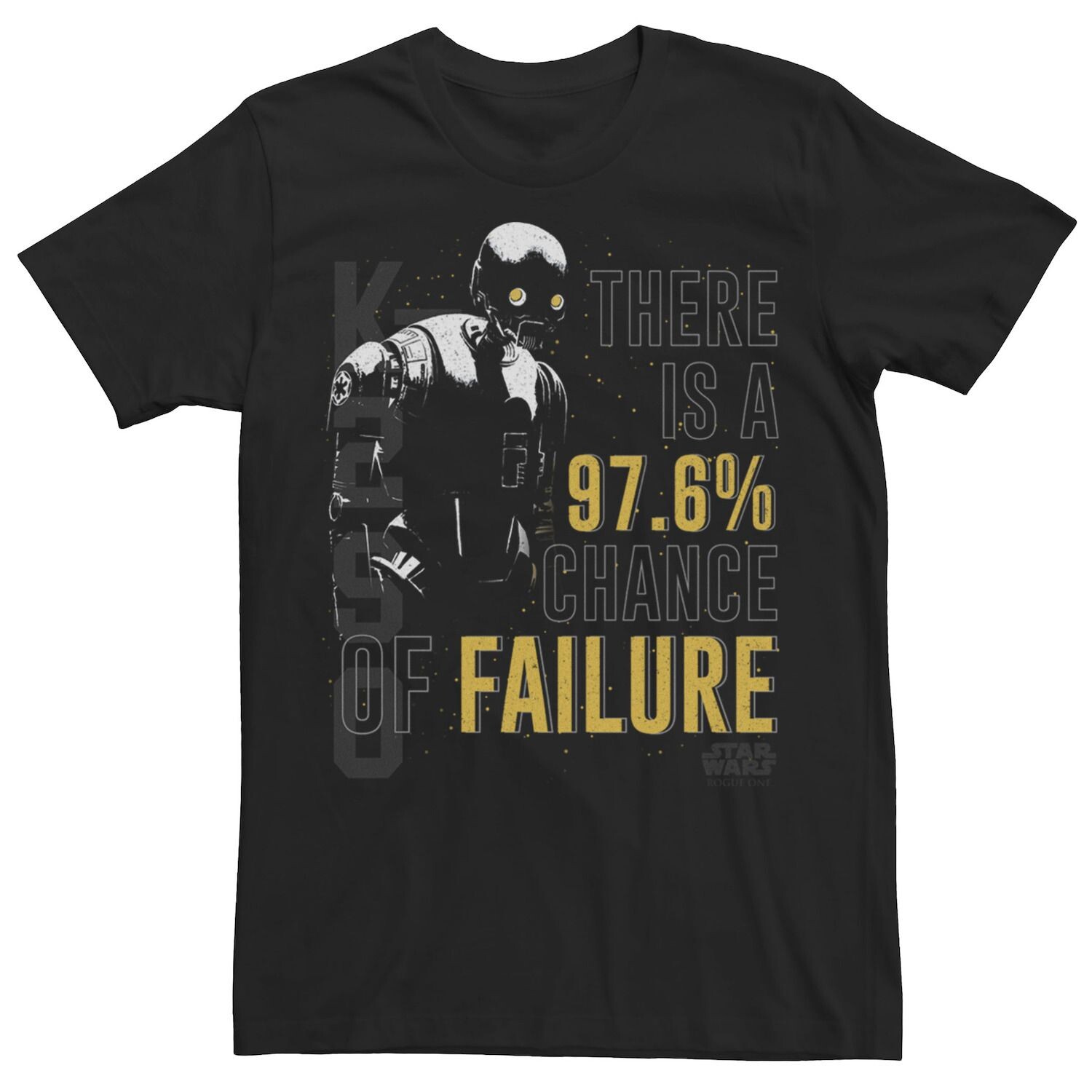 

Мужская футболка с плакатом K-2SO Chance Of Failure Star Wars