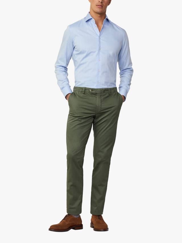 

Облегающие кенсингтонские брюки-чинос Hackett London, цвет Thyme Green