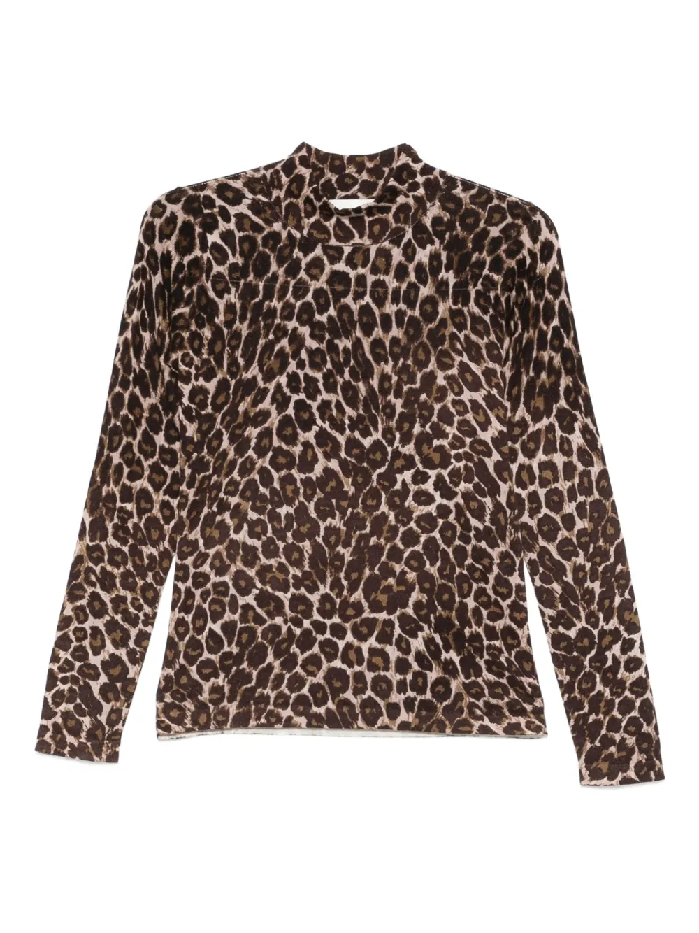 

Кашемировая футболка с леопардовым принтом Eric Bompard, коричневый