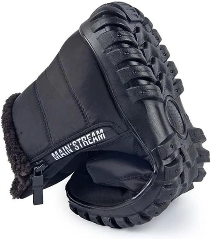 Зимние ботинки для мужчин, мужские водонепроницаемые зимние ботинки с молнией, широкая носочная часть, ботинки, утепленные мехом, минималистичная подошва с нулевым перепадом Soft time TOY, коричневый — фото 3
