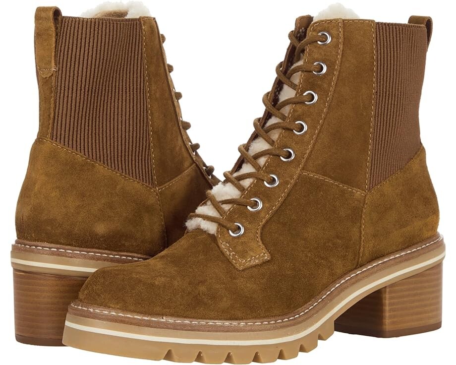 

Ботинки Bernardo Selena Shearling, цвет Tobacco Split Suede