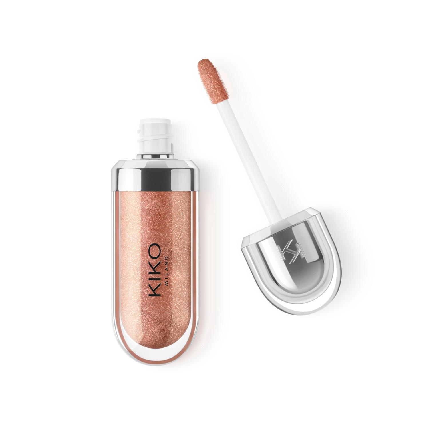

Блеск для губ 3d hydra Kiko Milano, 18 golden sparkle, объем 6.5 мл