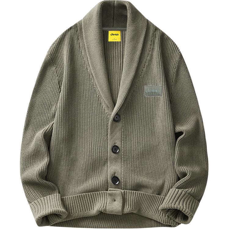 

Свитер Unisex Lapel Moderate Jeep, military серый