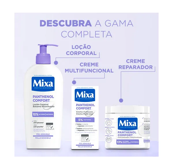 Лосьон для тела с 10% глицерином для чувствительной кожи Panthenol Comfort Mixa, 250 ml — фото 3