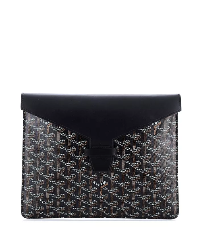 

Горизонтальный клатч MM Camondo II из лакированного полотна Pre-Owned Goyard, черный