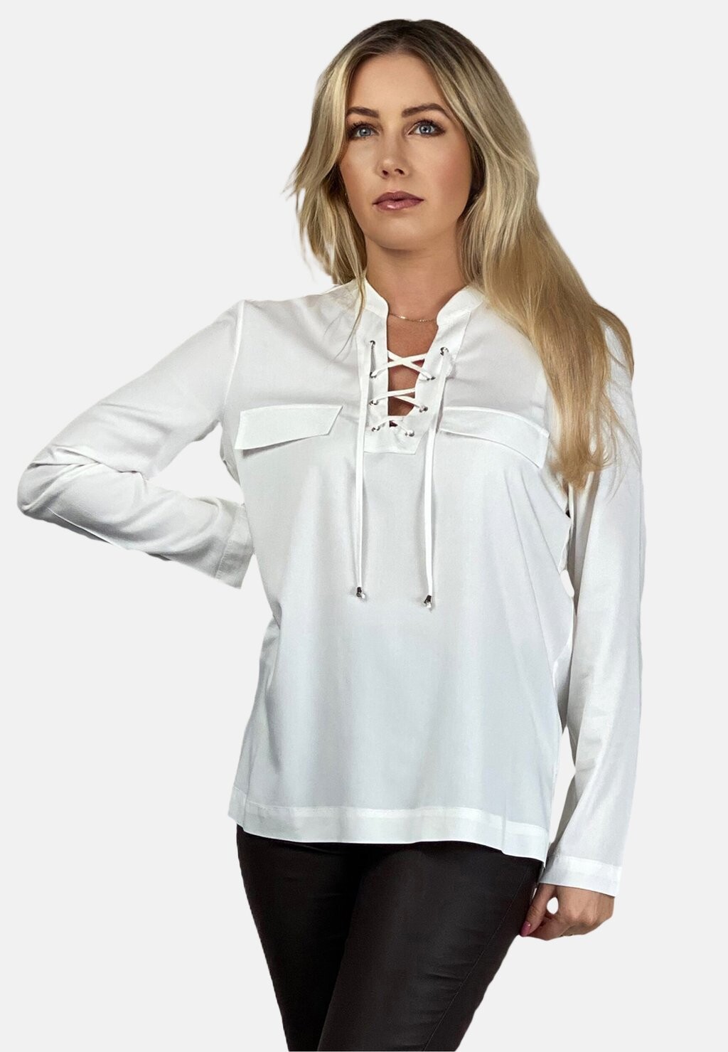 

Блуза WITH BINDING REGINA FASHION, цвет White Denim