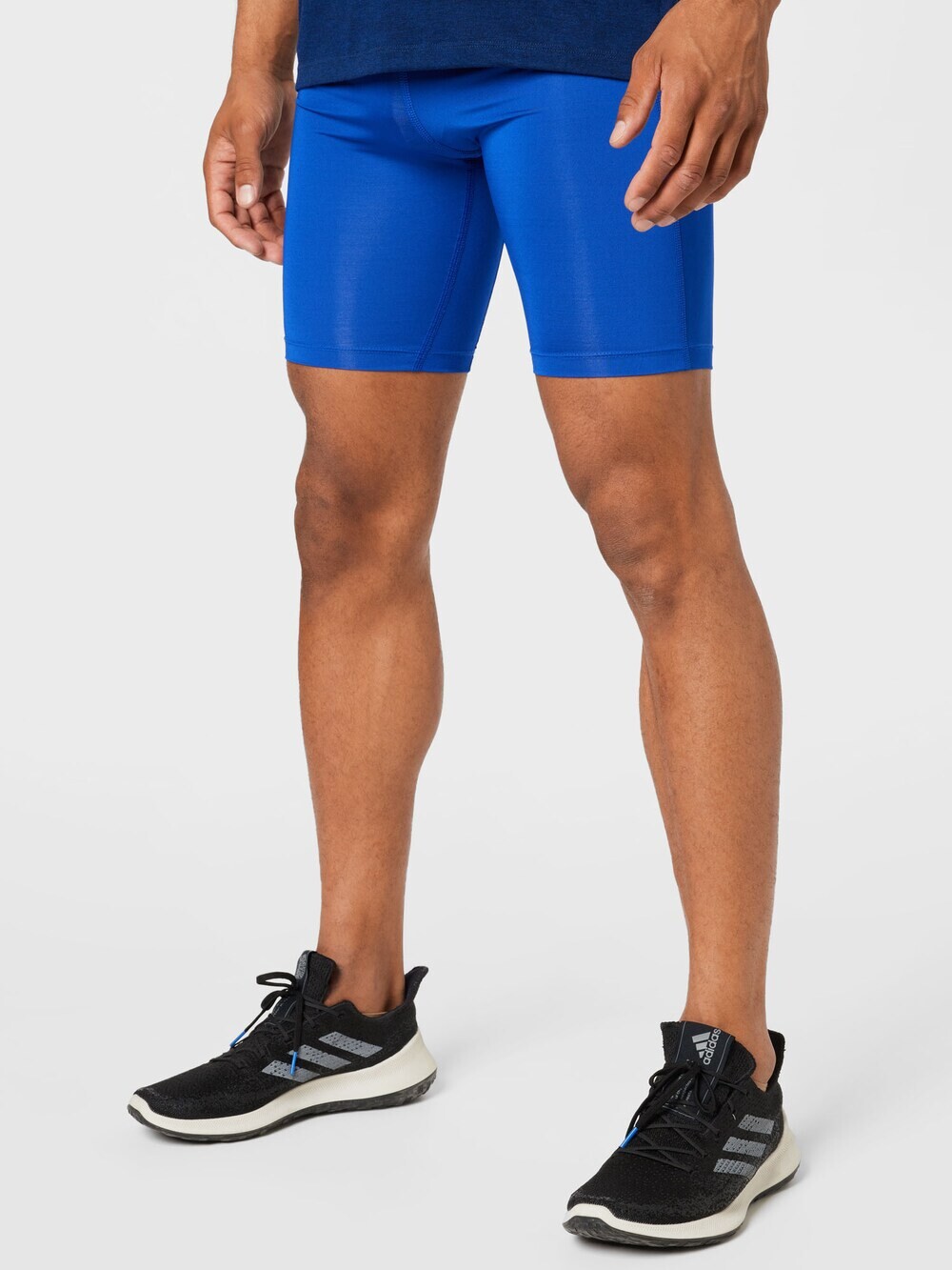 Узкие тренировочные брюки Adidas Techfit, королевский синий — фото 2
