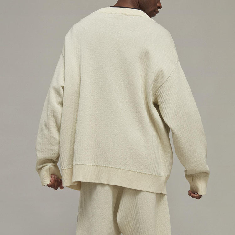 Кардиган adidas Y-3 Logo Knit Cardigan 'Off White' IA3110, белый — фото 2