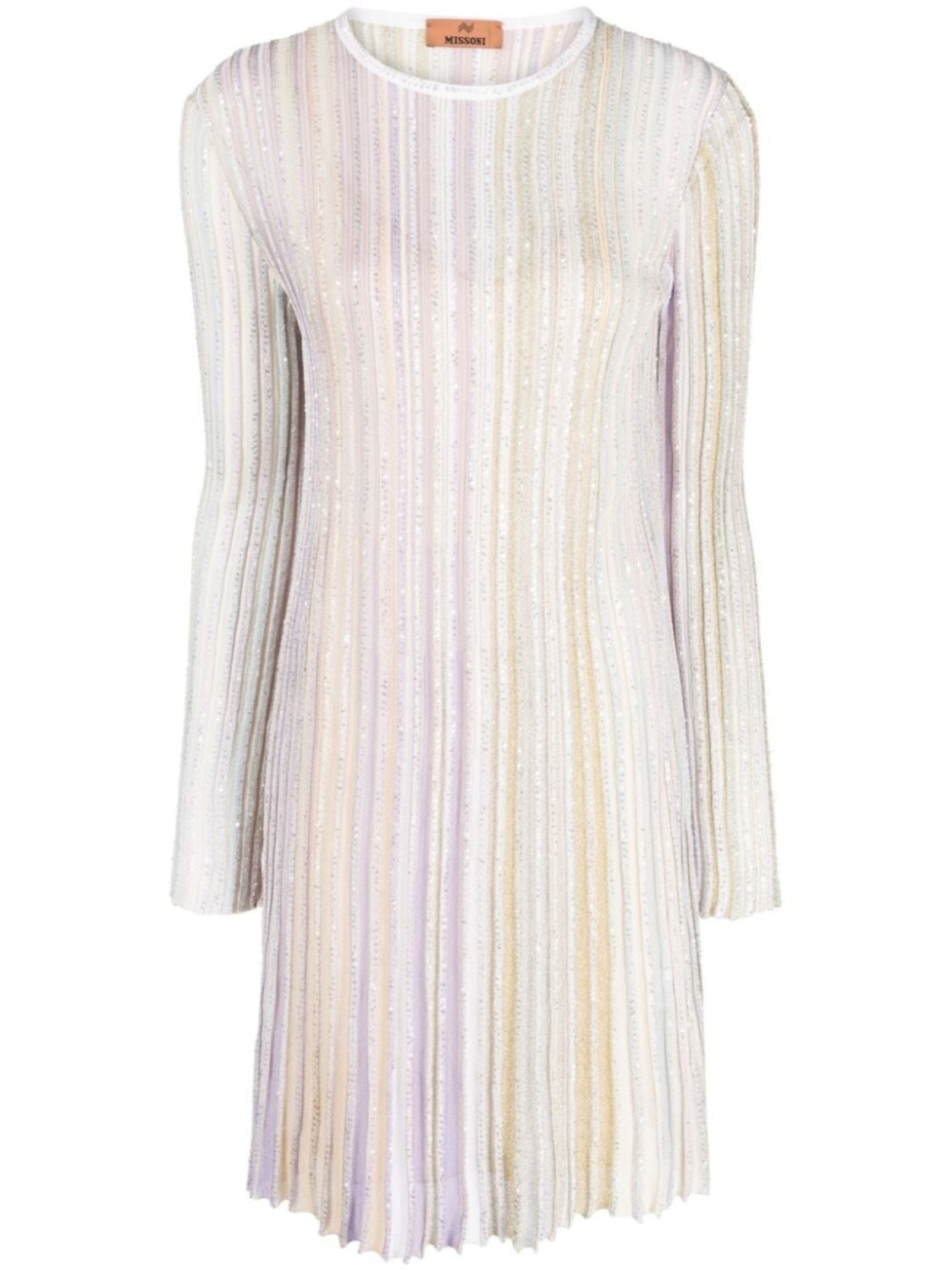 

Missoni платье мини в рубчик с пайетками, разноцветный
