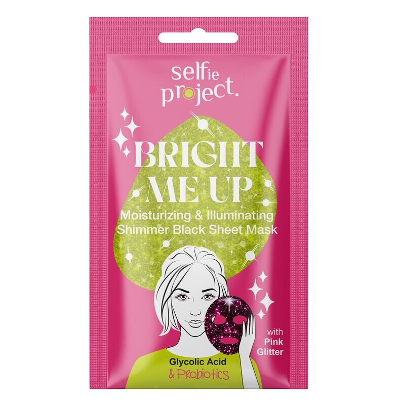 

Мерцающая тканевая маска Bright Me Up Selfie Project, 1 шт.