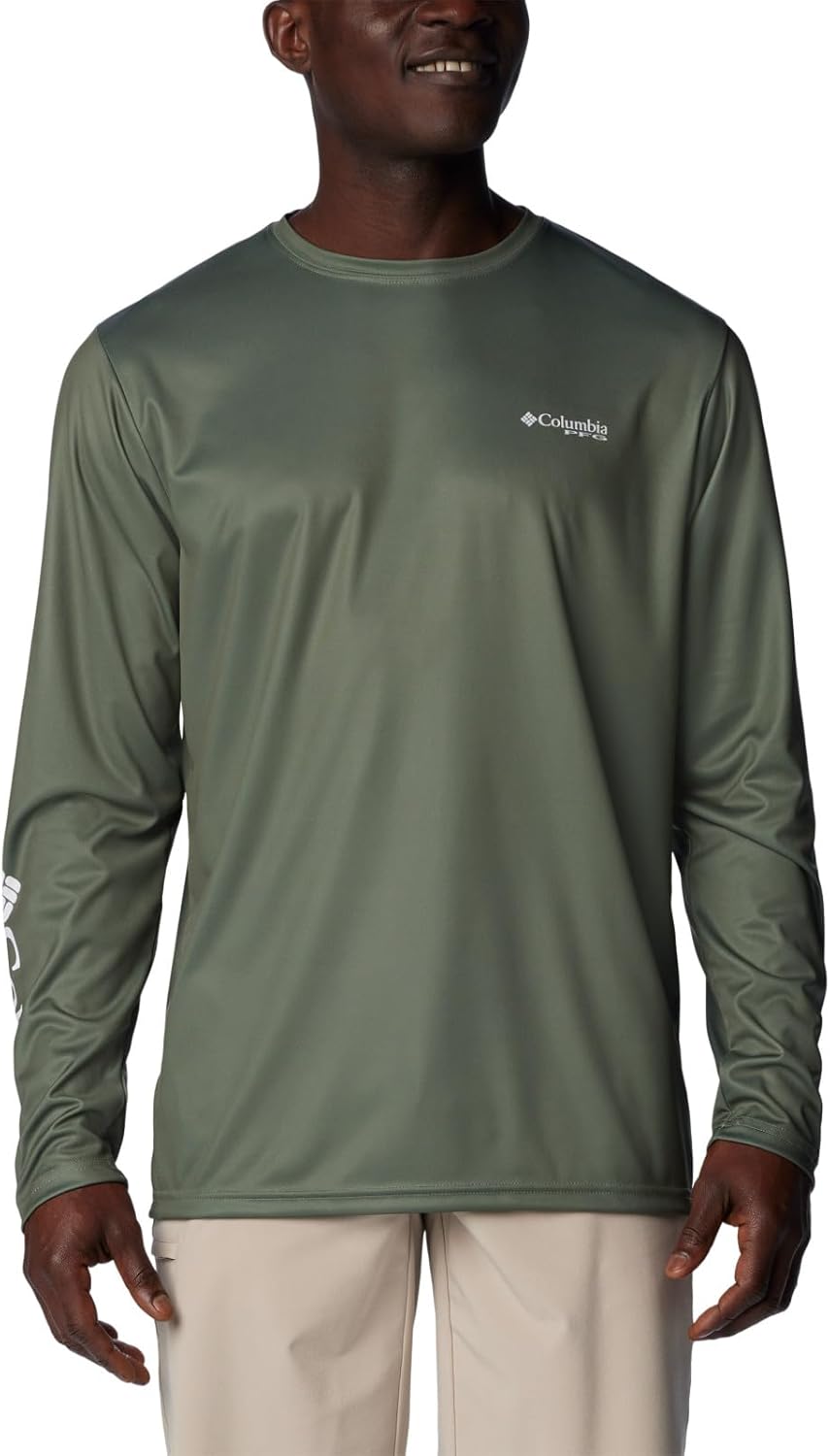 

Columbia мужская футболка Terminal Tackle PFG Bait Jumper с длинным рукавом, Cypress/New Mint Bait Jumper Fresh, Зеленый, Columbia мужская футболка Terminal Tackle PFG Bait Jumper с длинным рукавом, Cypress/New Mint Bait Jumper Fresh