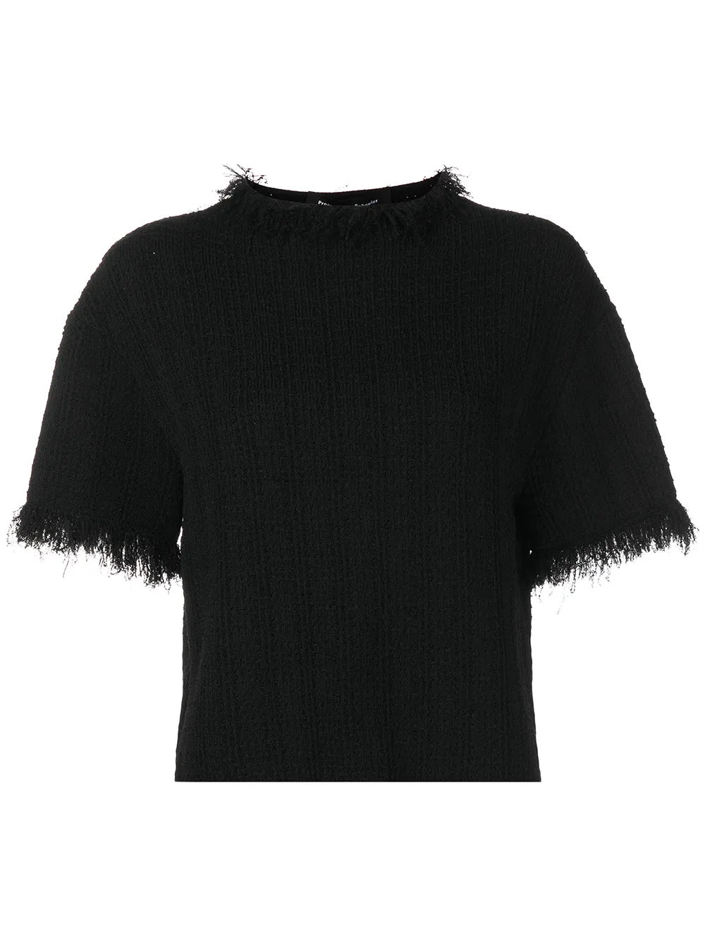 

Джемпер с короткими рукавами и бахромой Proenza Schouler, черный