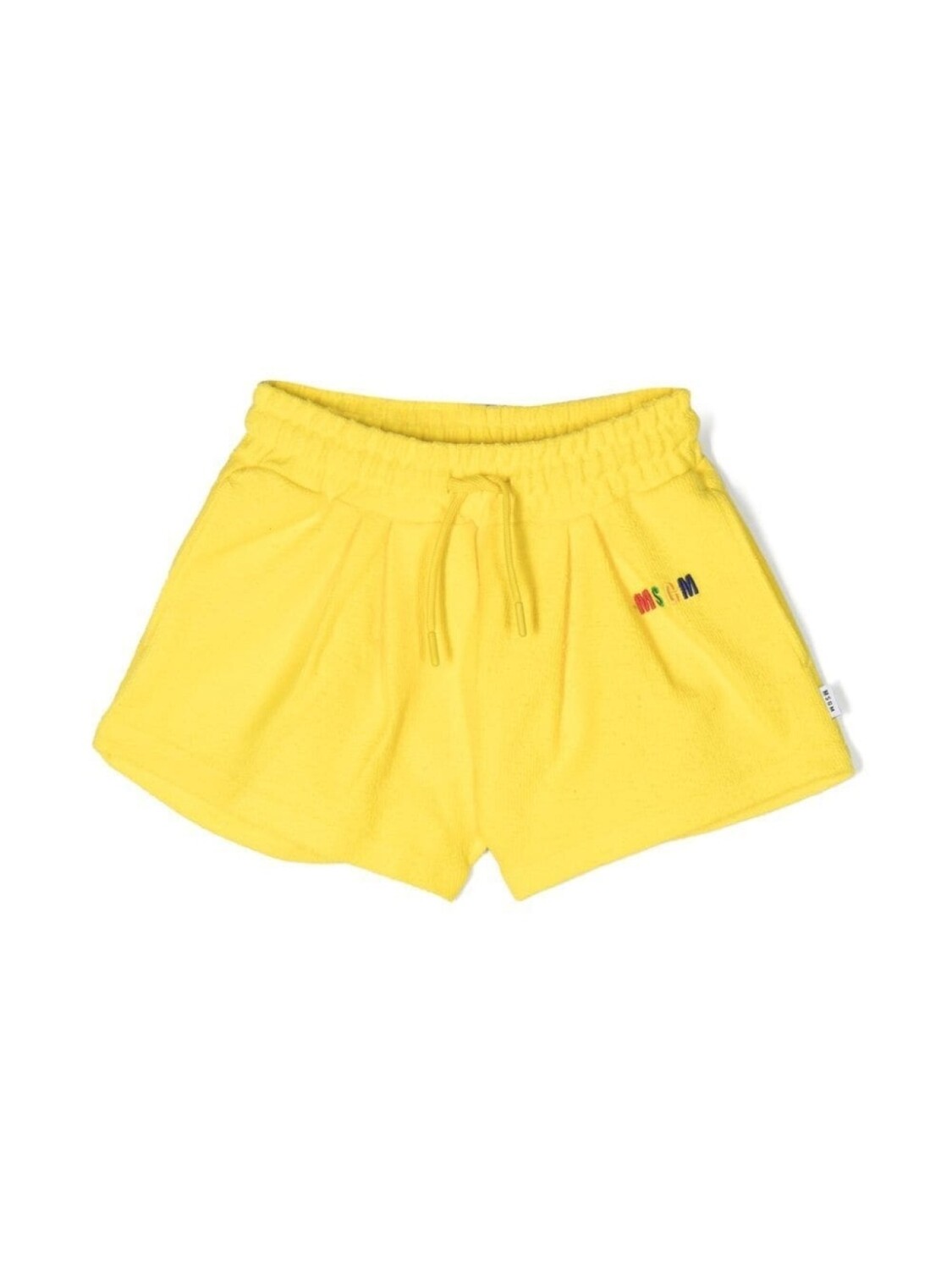 

MSGM Kids шорты с вышитым логотипом, желтый