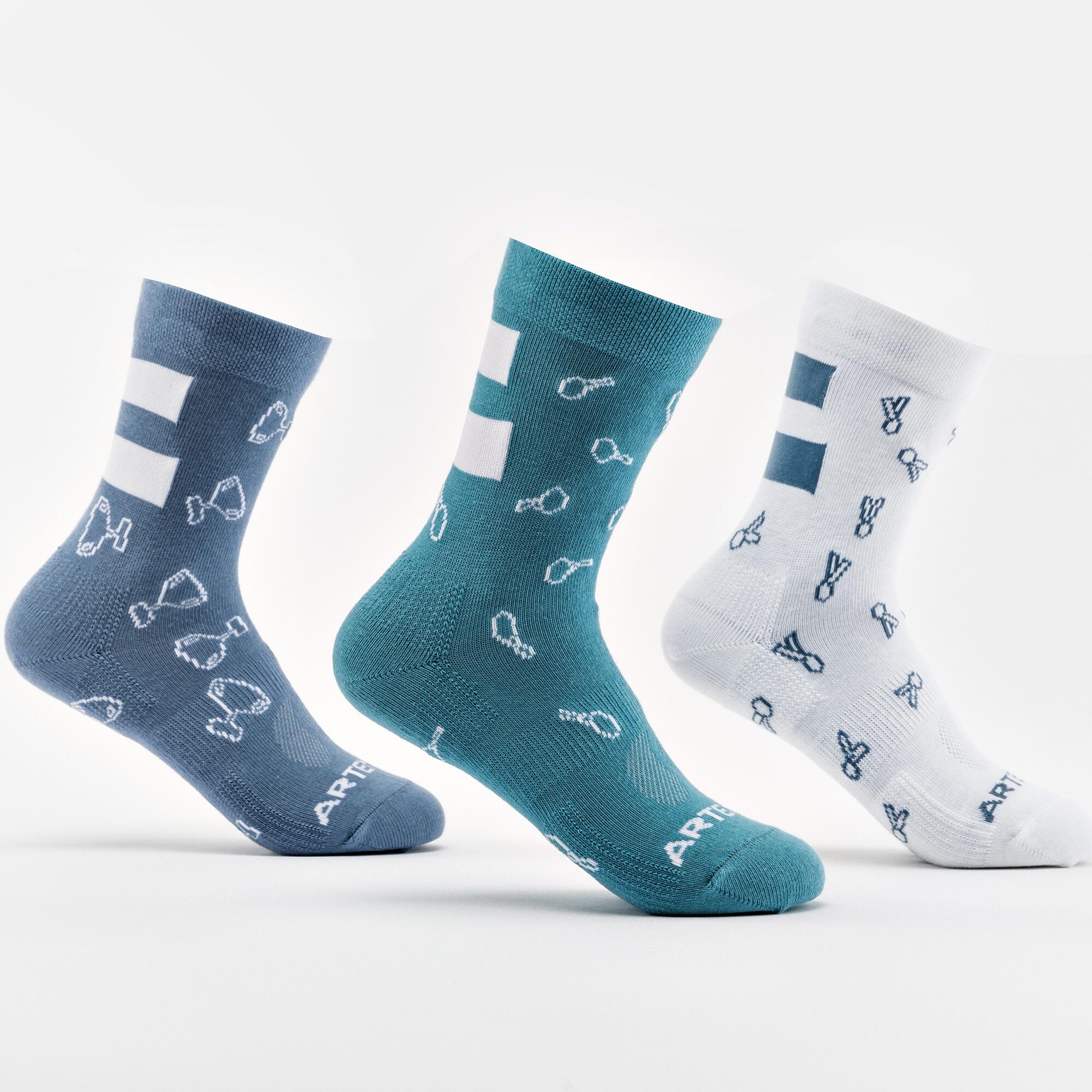 

Детские высокие спортивные носки RS 160 Decathlon три пары в упаковке