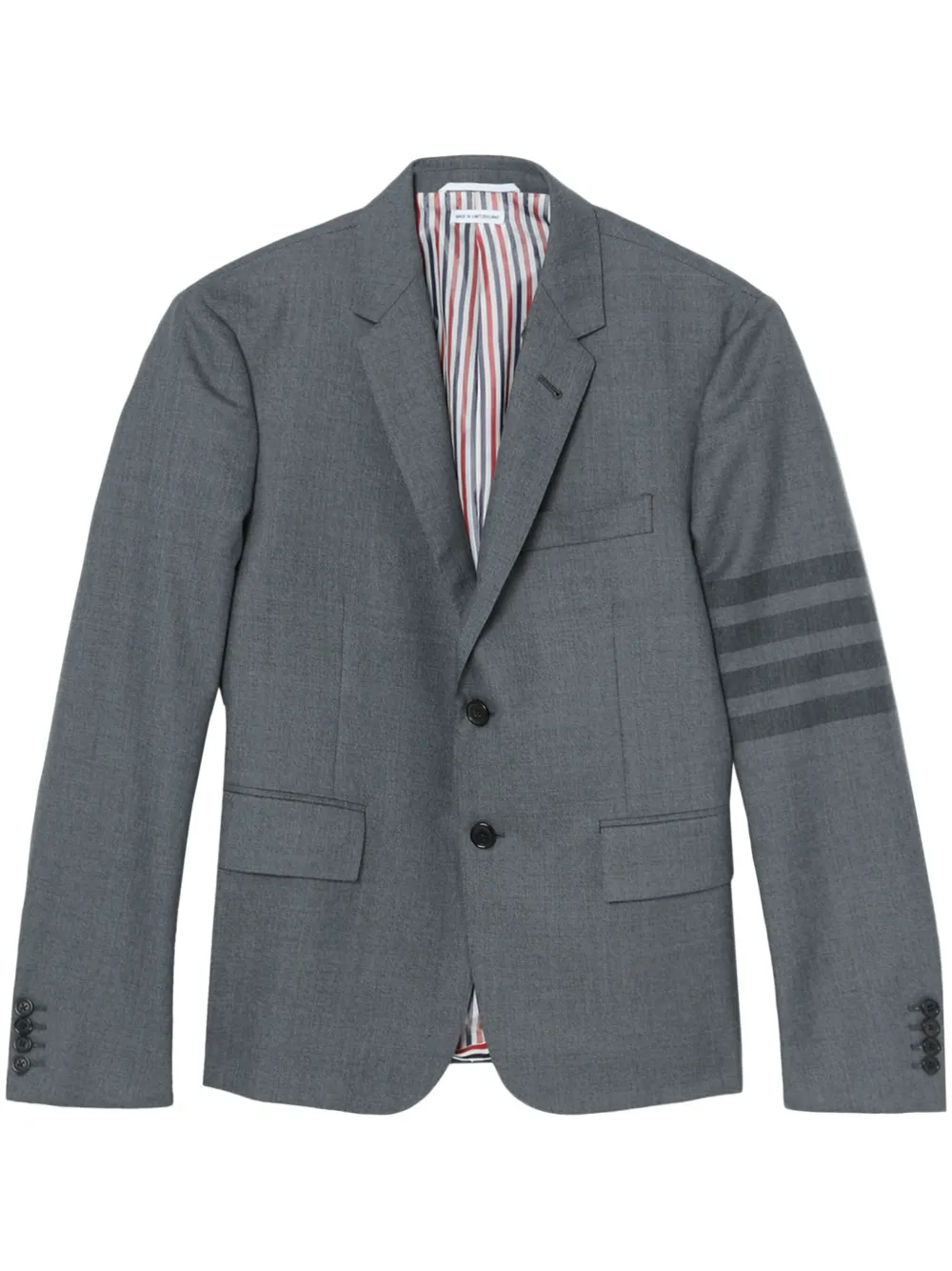 

Пиджак с 4 полосками на рукаве THOM BROWNE, серый