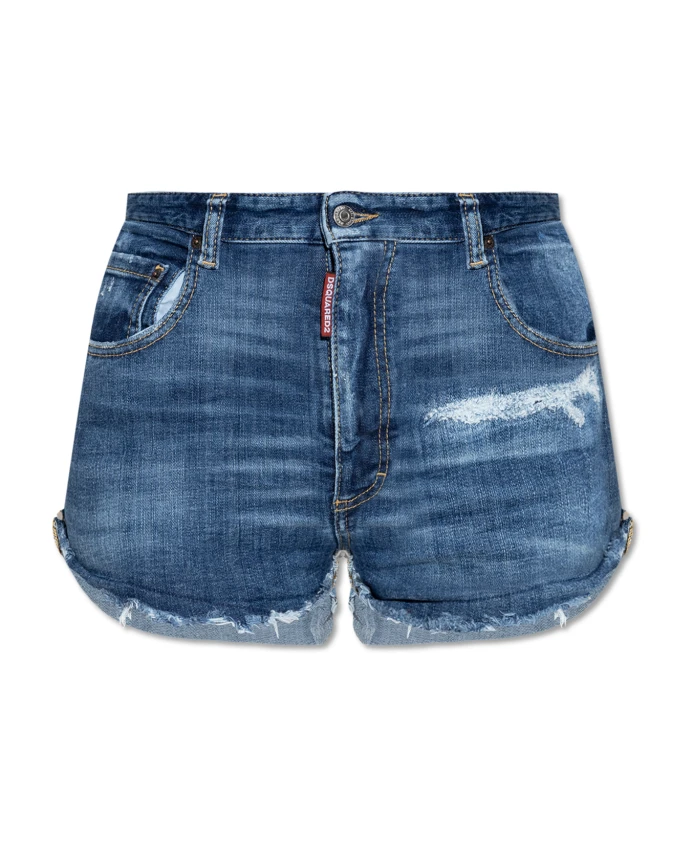 

Шорты с высокой талией Dsquared2, синий