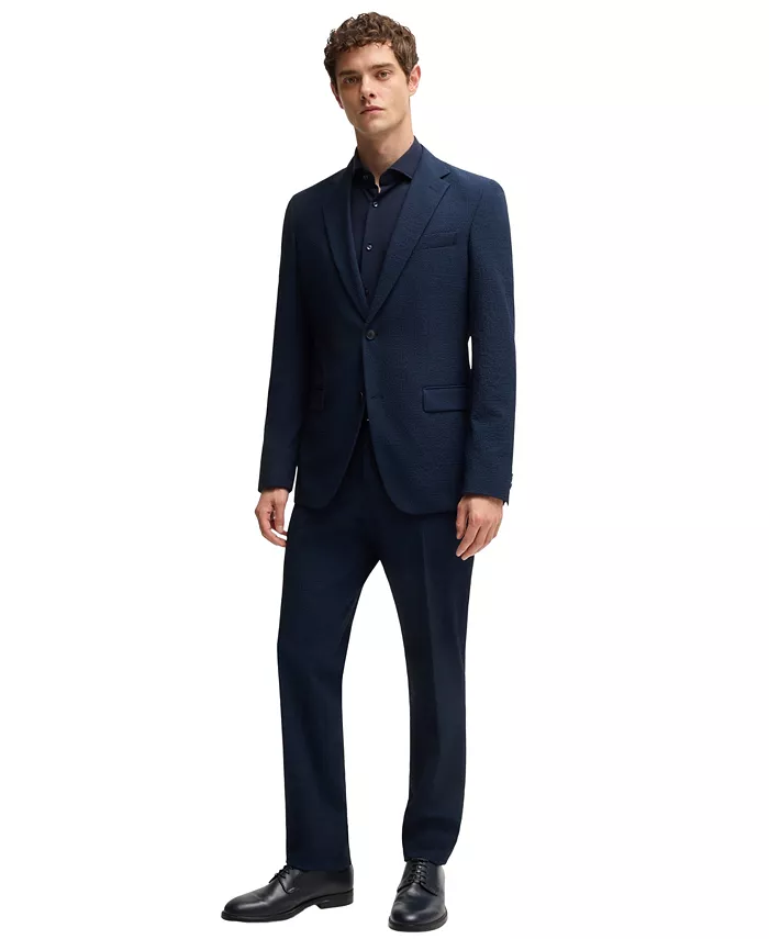 

Мужской костюм из пике-стрейч, 2 предмета Hugo Boss, синий