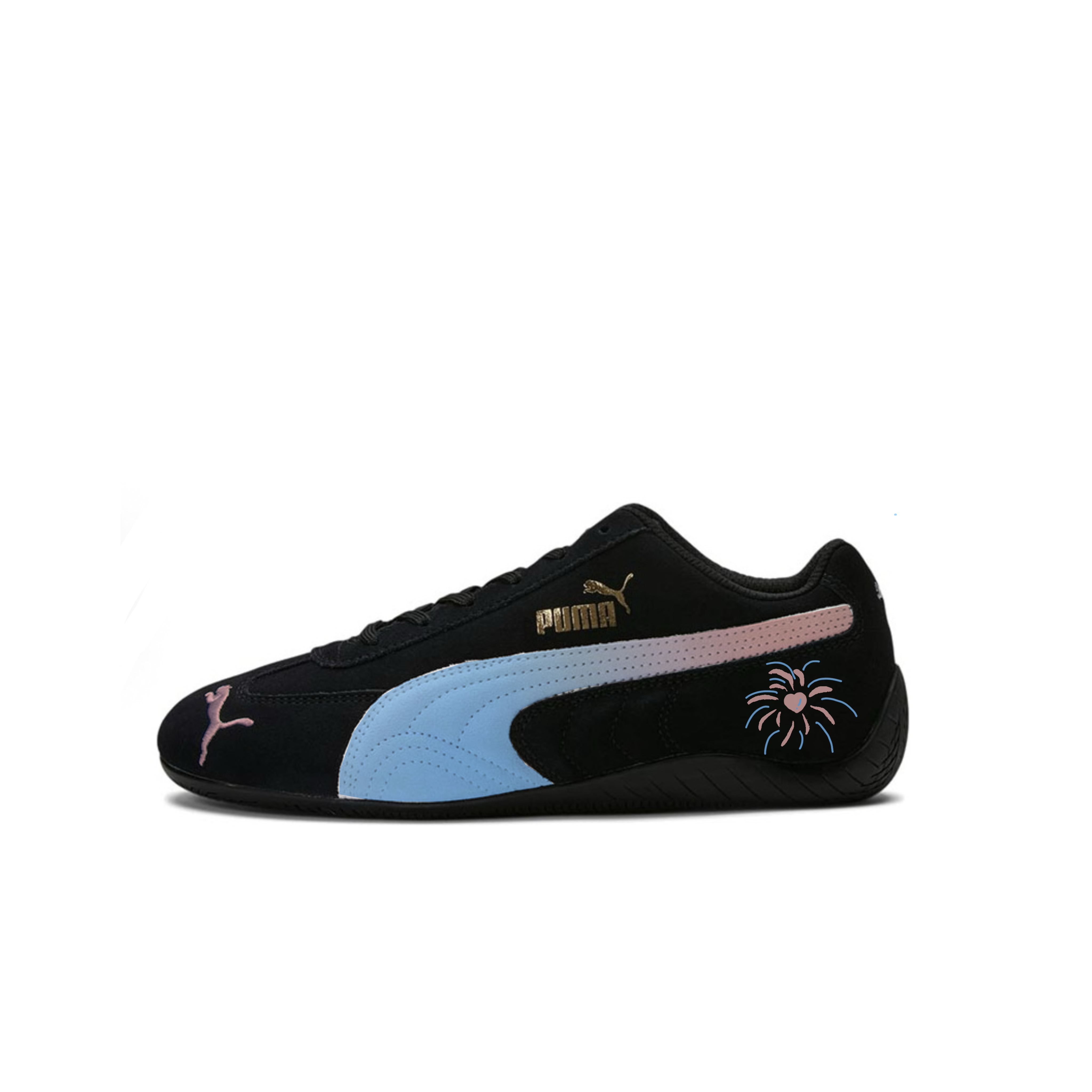 

PUMA Speedcat Abrasion Resistant Low top Casual Shoes Unisex Black Pink