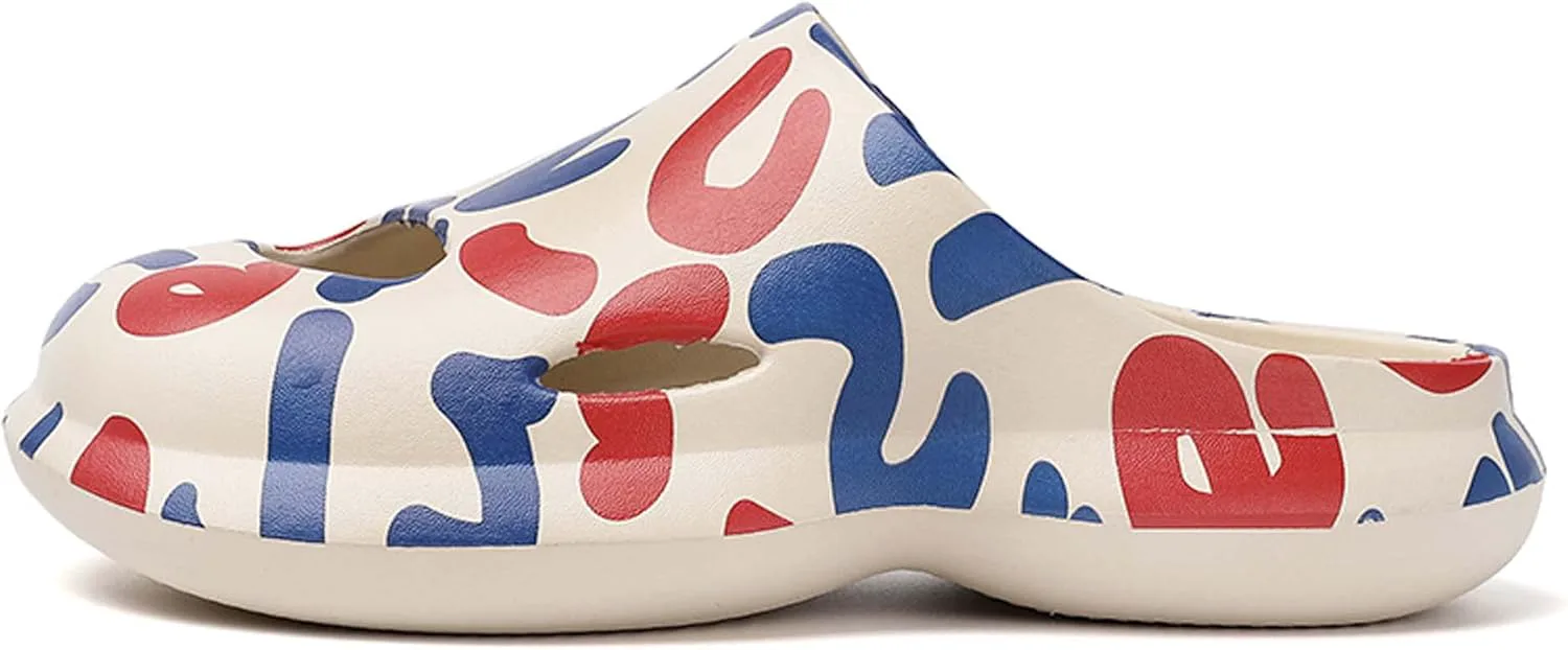 

Летние мужские сандалии-тапочки для пары с перфорацией, дышащие, из EVA, комфортные, мягкие, с противоскользящей и прочной толстой подошвой, повседневные Generic, белый