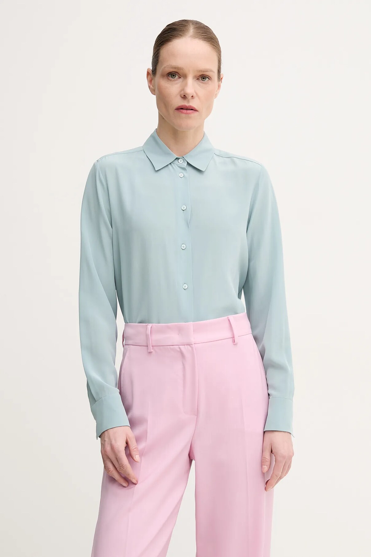 

Шелковая рубашка Weekend Max Mara, бирюзовый