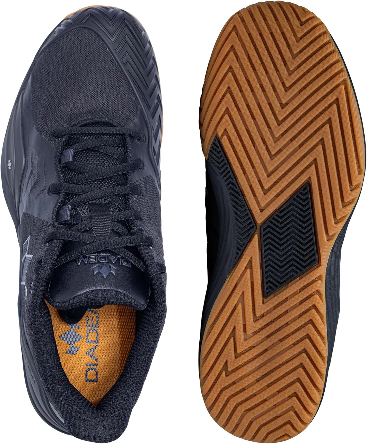 Кроссовки для тенниса и пиклбола Diadem Court Burst, Black & Gum — фото 2
