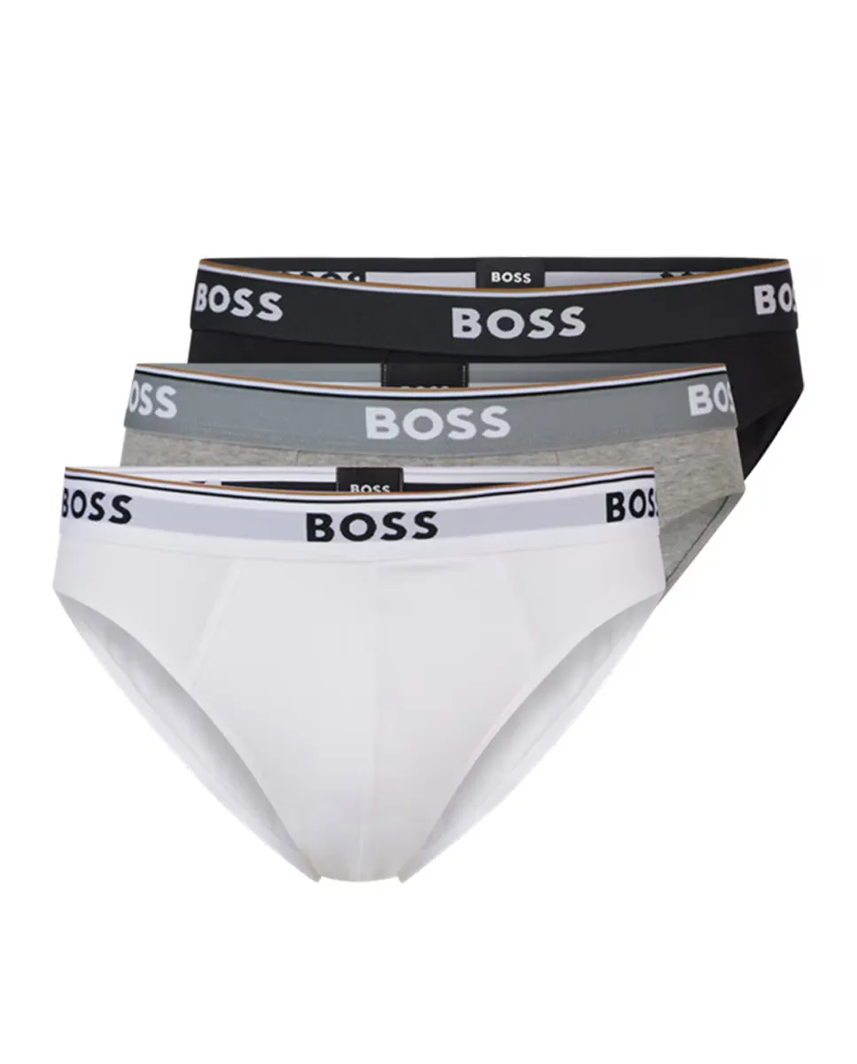 

Комплект из трех однотонных мужских трусов Boss, мультиколор