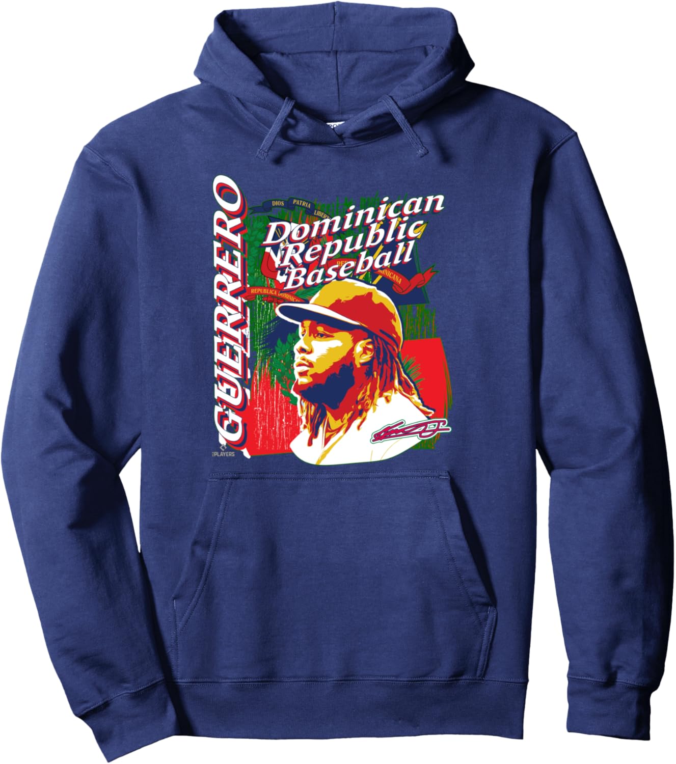 

Худи с изображением Владимира Герреро-младшего, посвященное Международной бейсбольной ассоциации Доминиканской Республики (MLBPA), синего цвета Ryno Sports, Синий, Худи с изображением Владимира Герреро-младшего, посвященное Международной бейсбольной ассоц