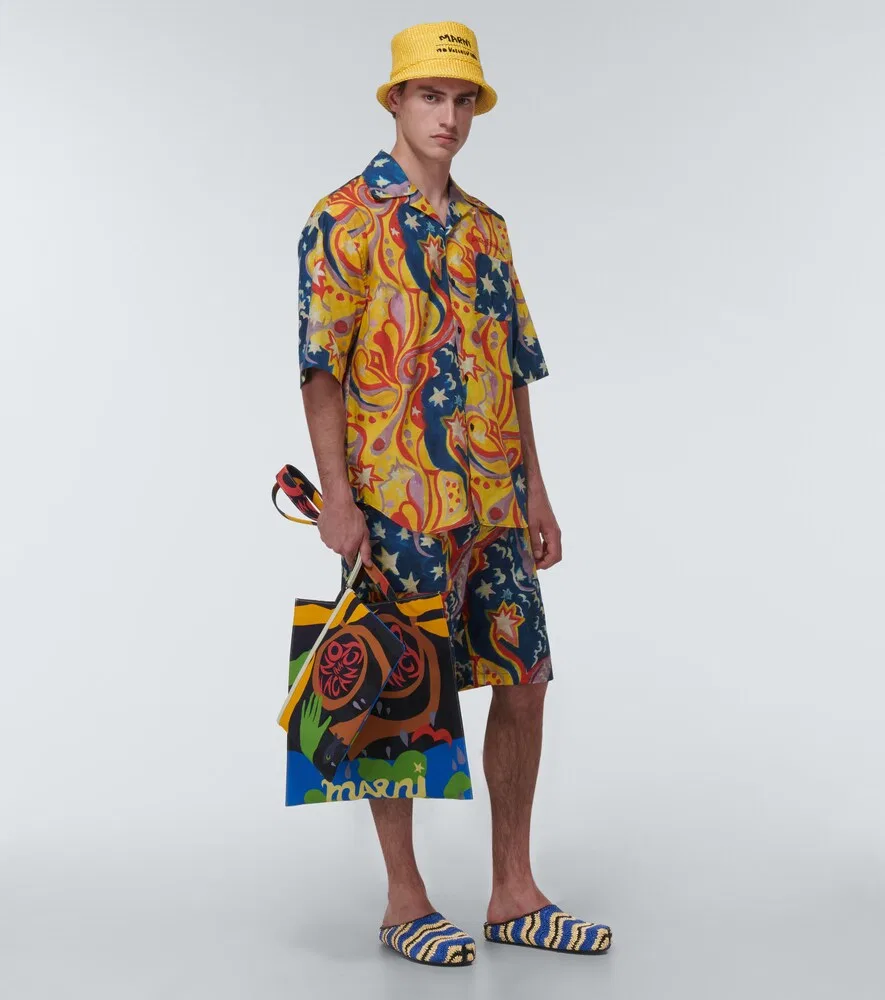 Тапочки с эффектом рафии из отеля No Vacancy Inn Marni, мультиколор — фото 2