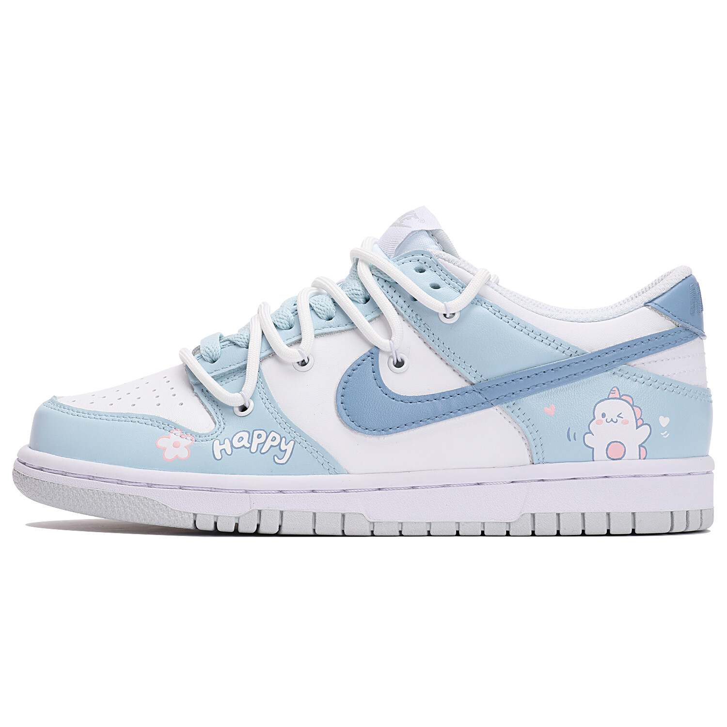 

Кроссовки Nike Dunk Skateboarding Shoes Women's Low-top Blue, синий/белый