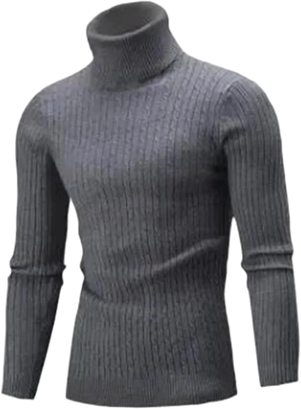 

Мужской теплый водолазный свитер Slim Fit Adhdyuud