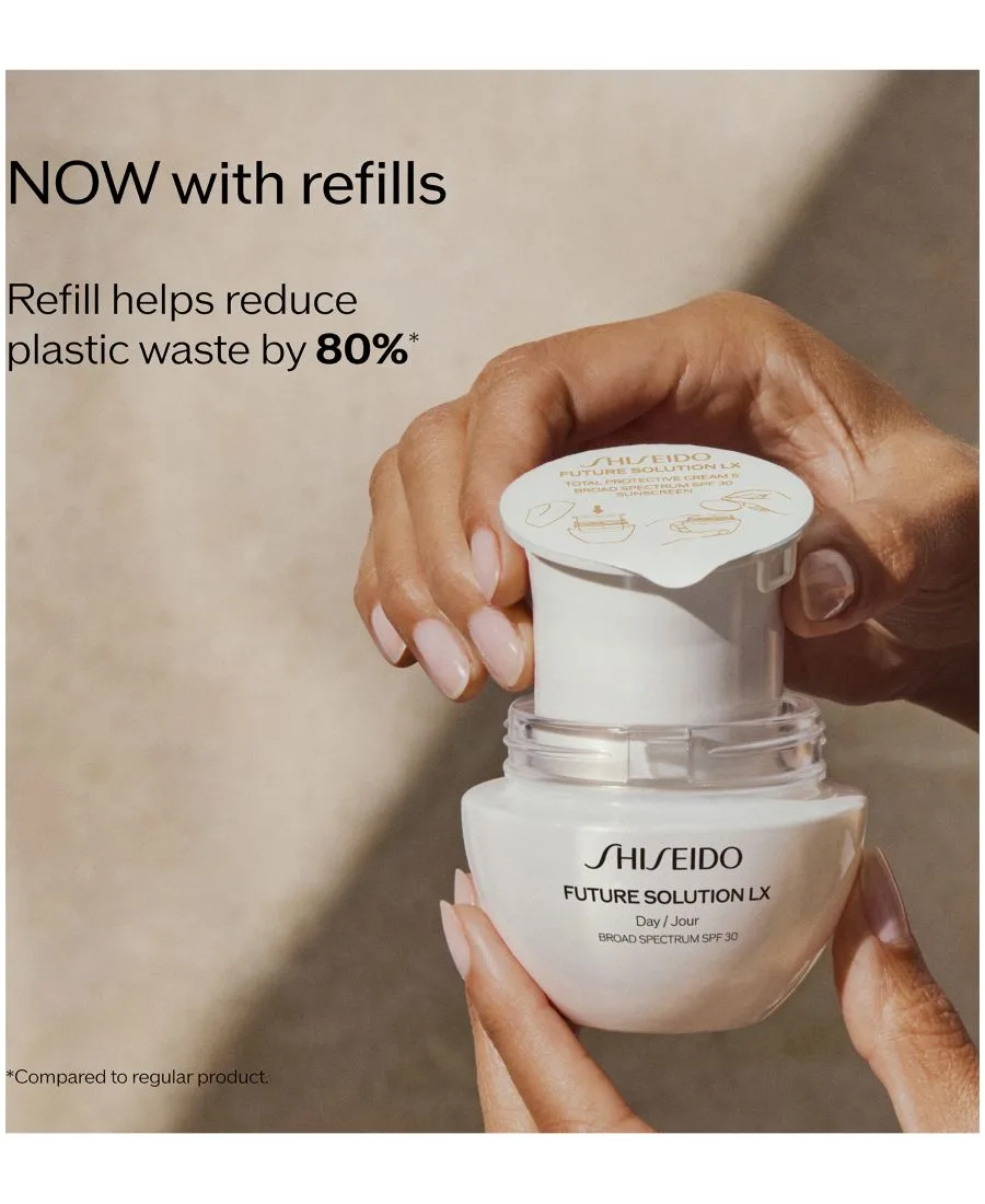 Shiseido Сменный блок крема для защиты от солнца Future Solution LX Total Protective Cream SPF 30, 1,8 унции — фото 3