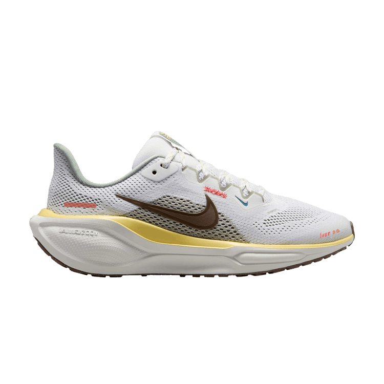 

Кроссовки Nike Air Zoom Pegasus 41 GS 'White Mink Brown Yellow', белый