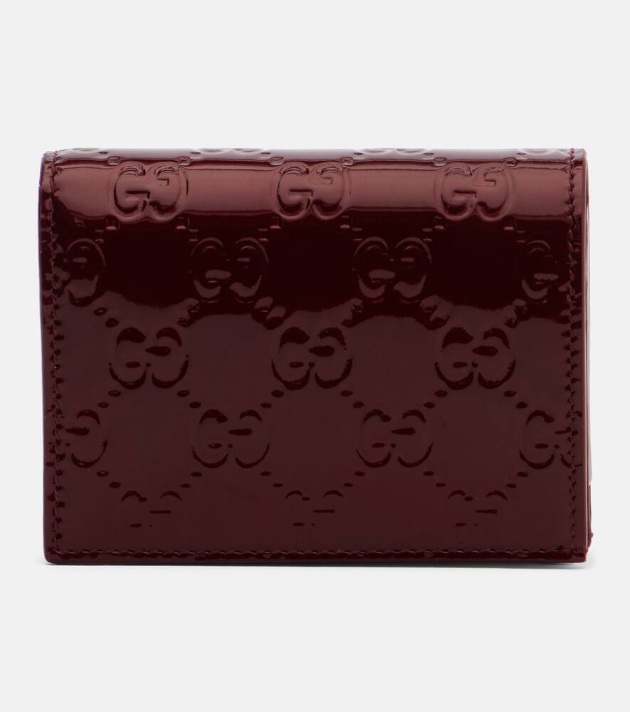 

Кошелёк GG Emblem из лаковой кожи Gucci, Rosso Ancora