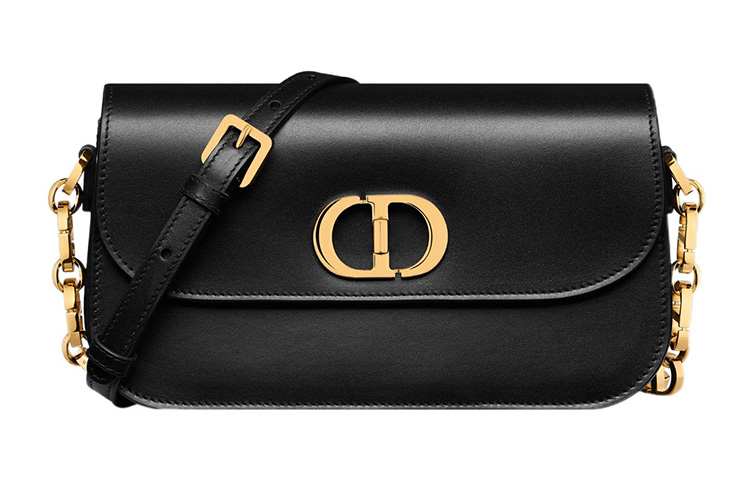 

DIOR Тридцать Монтань гладкая кожаная сумка через плечо женская черная