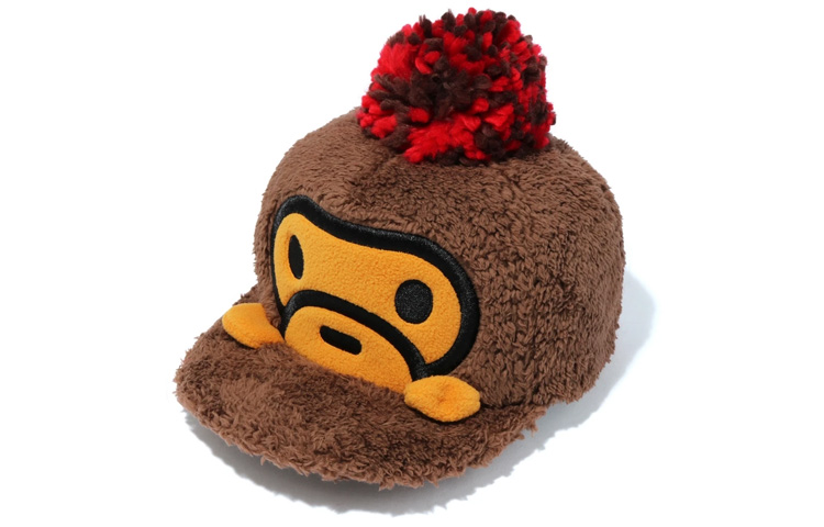 

A BATHING APE Детская бейсболка коричневая, Brown
