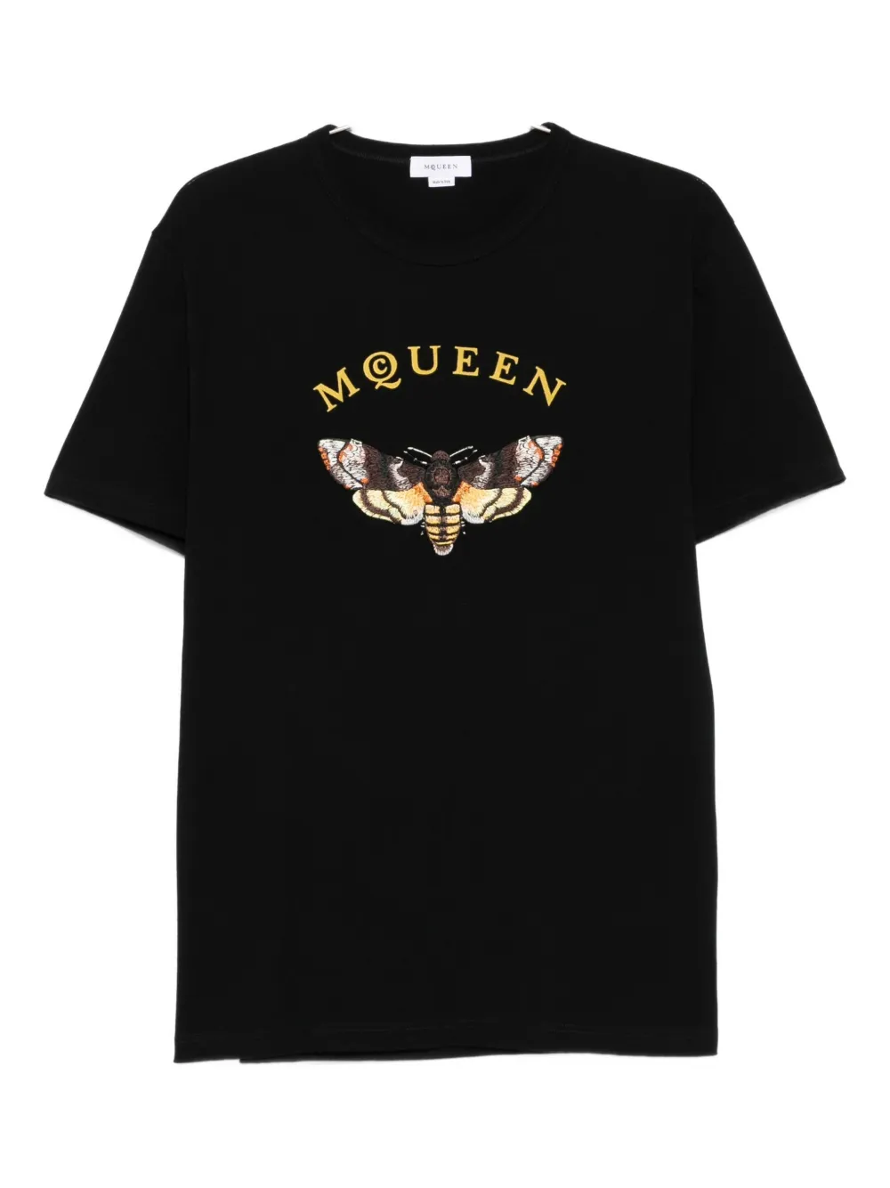 

Футболка с вышивкой в виде мотылька Alexander McQueen, черный