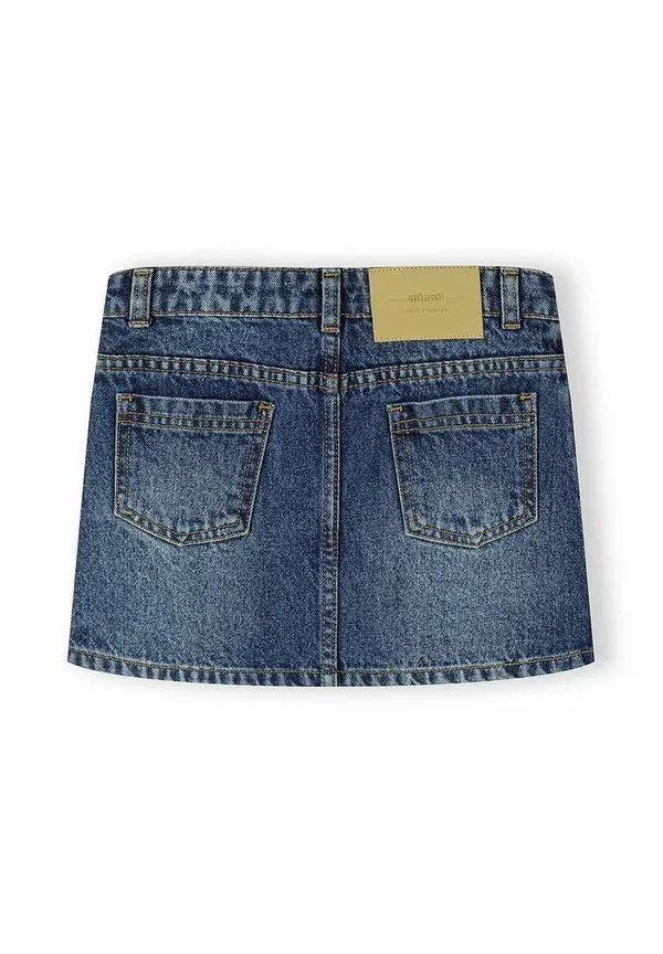 Юбка джинсовая Minoti Classic five pocket denim skirt, темно-синий деним — фото 3