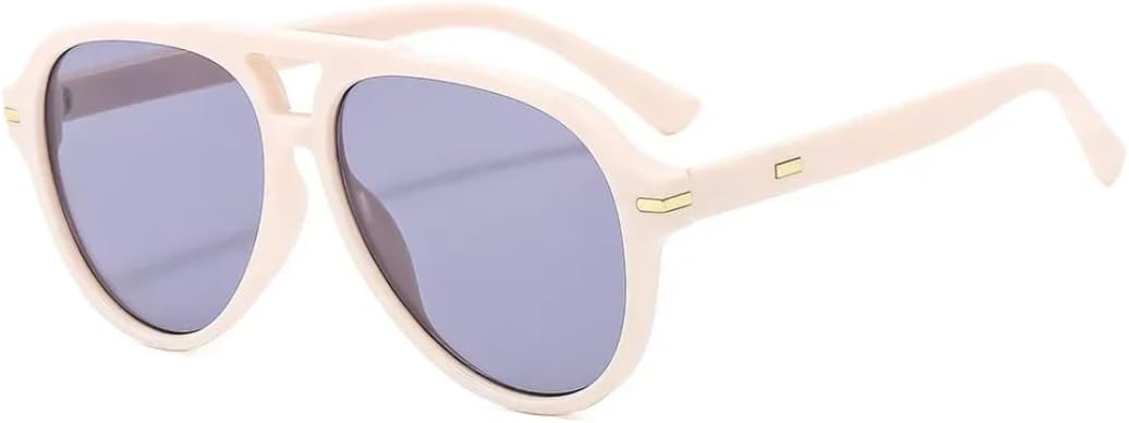 

Солнцезащитные очки с защитой UV400 | Красные, с двойной перемычкой, крупная оправа | для женщин и мужчин, для занятий спортом на открытом воздухе и вождения DSVIGF, Beige Gray