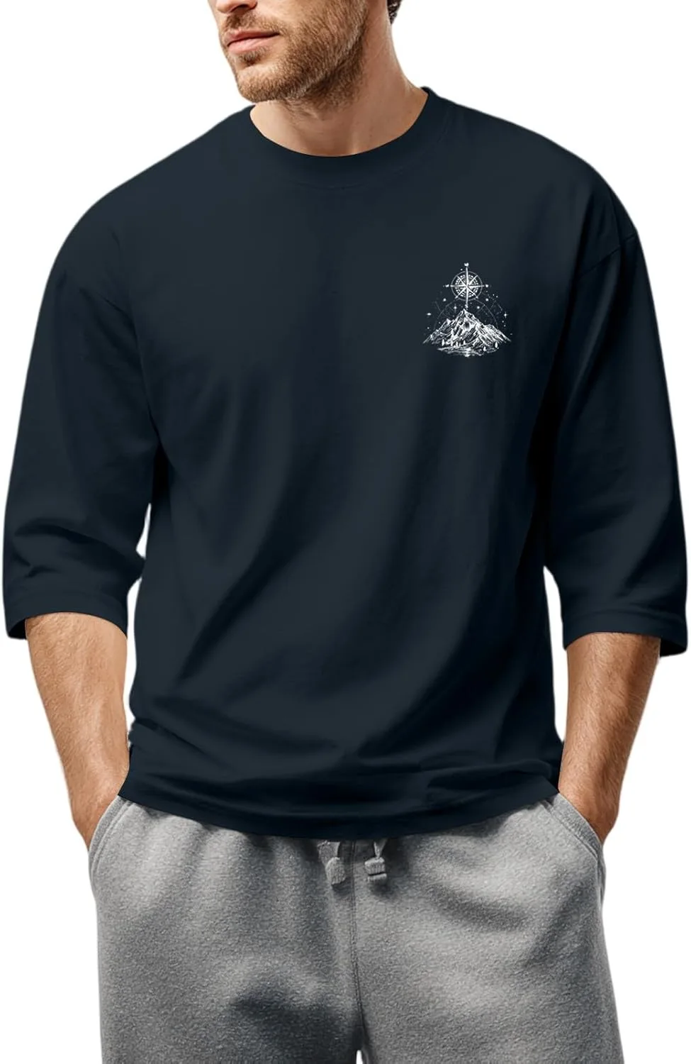 

Футболка для мужчин Loose Fit с принтом FQZWONG