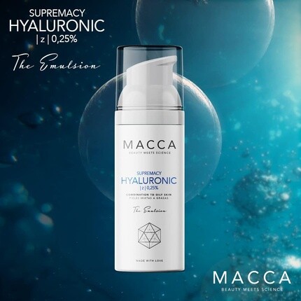 Supremacy Hyaluronic Эмульсия для лица Гиалуроновая натуральная косметика 50 мл, Macca Beauty Meets Science — фото 3