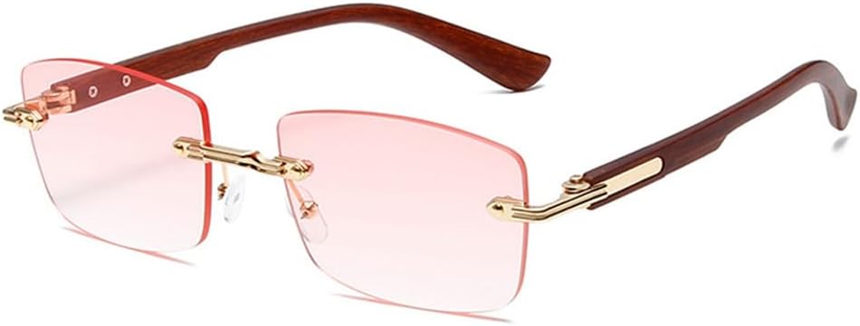 

Солнцезащитные очки UV400 с защитой от ультрафиолета - без оправы, прозрачные, с градиентом цвета "океан", в стиле панк, для женщин и мужчин, для бега и активного отдыха UYPTK, Golden Pink Gradient