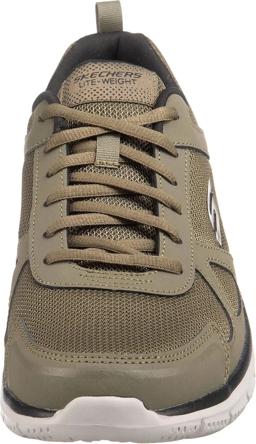 Мужские кроссовки Skechers Track-Scloric 52631-bbk, черный/оливковый — фото 3