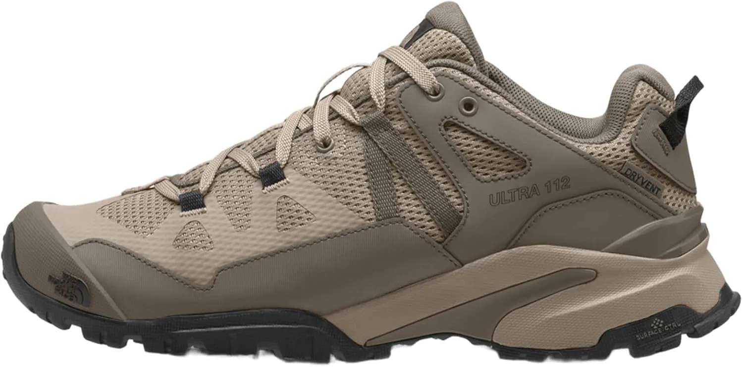 Мужские водонепроницаемые походные ботинки THE NORTH FACE Ultra 112 | Кожа Ripstop, резиновая подошва с 5 мм выступами, серый/мокко