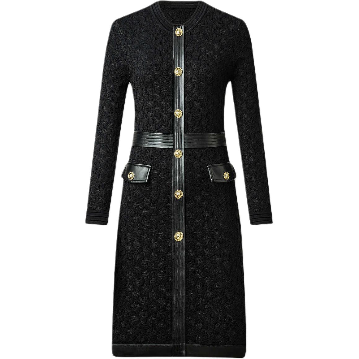 

KARL LAGERFELD FW24 Длинное платье с длинными рукавами Женское Черное KARL LAGERFELD / Karl Lagerfeld Jeans