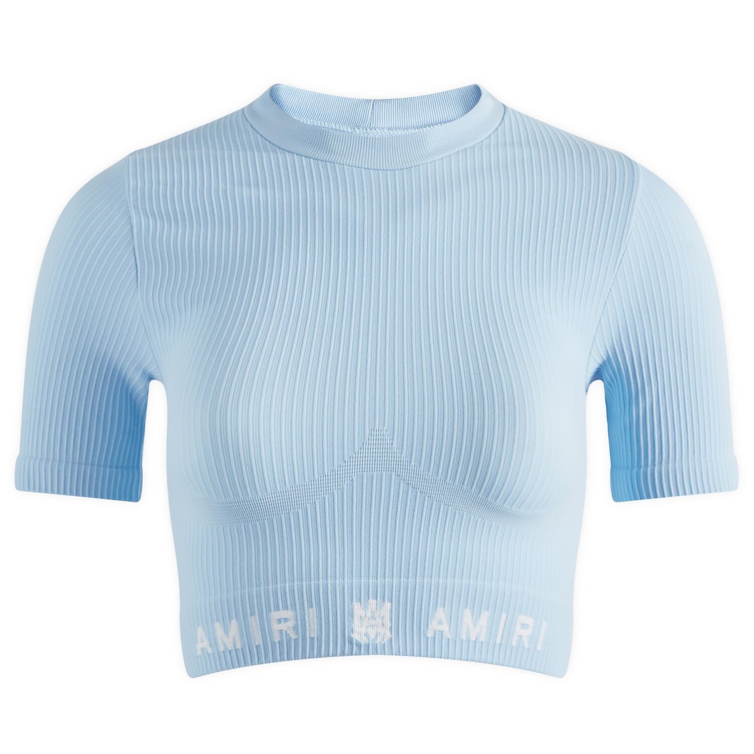 

Топ Amiri Ma Ribbed Seamless Top, цвет Cerulean