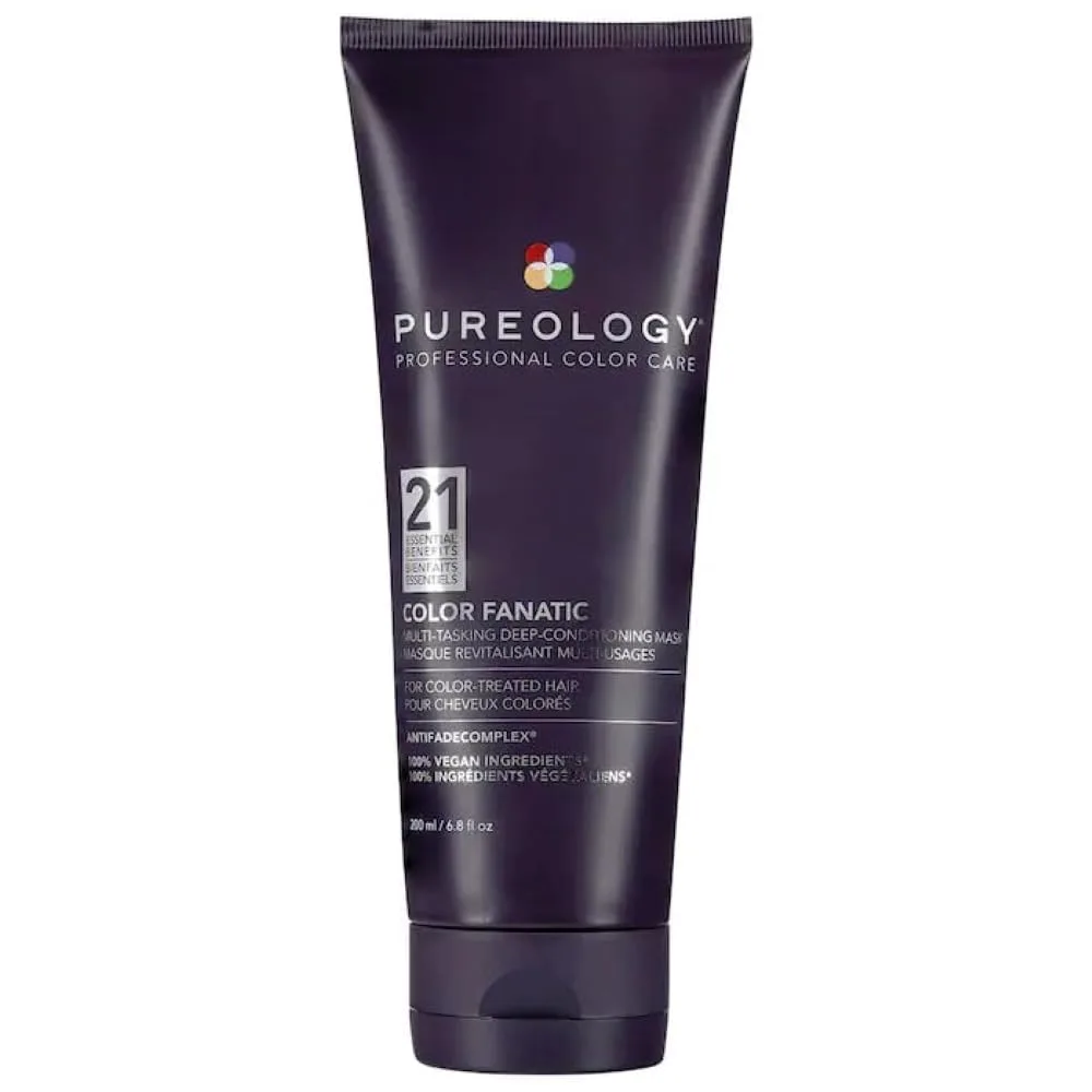 Многофункциональная увлажняющая маска для волос Pureology Color Fanatic - для поврежденных и окрашенных волос, без сульфатов и подходит для веганов. 201 мл (1 шт.)